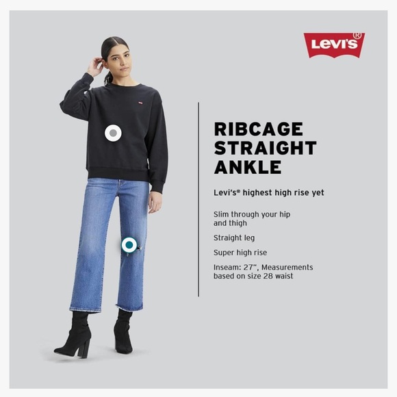 Levi’s Ribcage Straight Ankle Jeans - Picture 2 of 5
